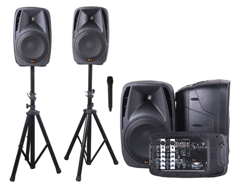 QFX SM-211 Dual 10” DJ Mixer PA System - Bluetooth