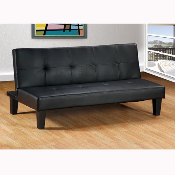 Sofa Cama (Futon ) Imitacion Piel Color Negro