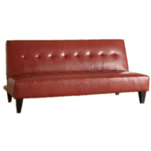 Crown futon Sofa Cama Vinil Rojo