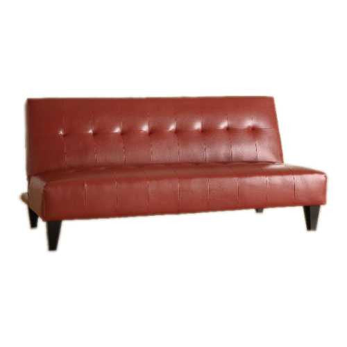 Crown futon Sofa Cama Color Blanco y Rojo